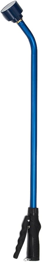 Dramm Touch-N-Flow Rain Wand – 30” Long, Blue – Full Watering Flow with Trigger-Style Shut-Off Valve & Lock – High-Flow, Gentle Spray for Gardens, Hanging Baskets & Flowerbeds
