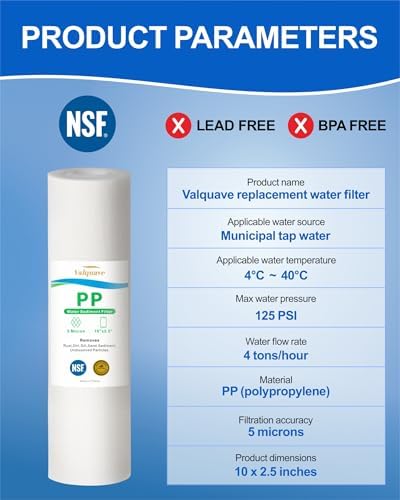 PP Water Filter Replacement, NSF Certified Universal 10"x2.5 Inch - Image 7