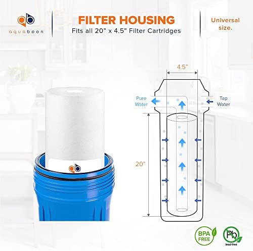 Aquaboon 5 Micron 20 x 4.5 Sediment Water Filter Replacement - 10 Pack - Image 2