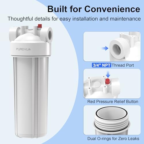 PFW10 Whole House Water Filter Housing, Fits 10” x 2.5” Big Filters - Image 3