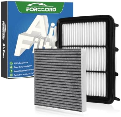 Cabin & Engine Air Filter Combo for Honda Accord 2018-2022 1.5L Gas by Forccord