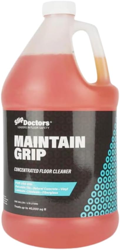 Maintain Grip Non-Slip Cleaner (Gallon) Concentrated Floor Cleaner for Tiles, Concrete and Natural Stone…