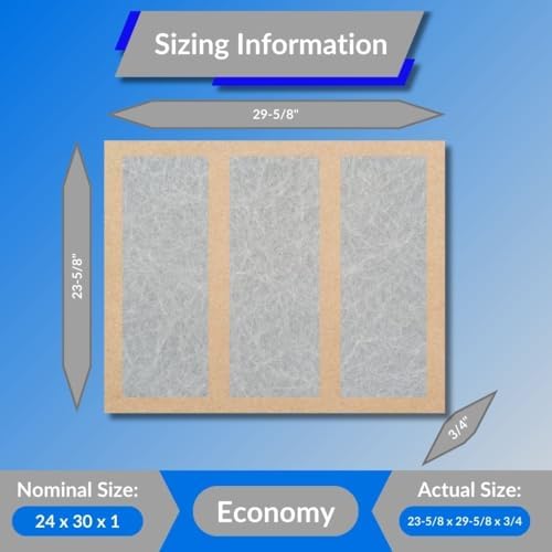 24x30x1 Fiberglass Air Filters, 6-Pack, AC & Furnace, Glasfloss - Image 2