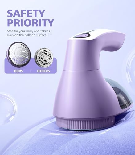 POPCHOSE Fabric Lint Shaver, 6-Leaf Blades & 2 Speed, Rechargeable | Lint Remover for Clothes, Sweater Shavers to Remove Pilling, Electric Lint Remover for Couch, Furniture, Fuzz - Image 5