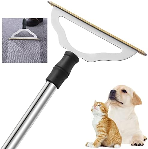 GOSEDER Carpet Rake for Pet Hair Removal - Reusable Pet Hair Remover for Carpet Long Handle, Advanced Dog Hair Broom, Cat Fur Brush, Lint Remover Scraper for Carpets, Rugs, Mats, Couch, Furniture by GOSEDER