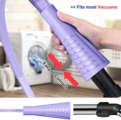 Sealegend 2 Pack Dryer Vent Cleaner Kit Dryer Lint Vacuum Attachment | Flexible Dryer Vent Vacuum Hose Attachment,Lint Remover Tools Hoses with Adapter,Dryer Lint Trap Cleaner (Purple) - Image 4