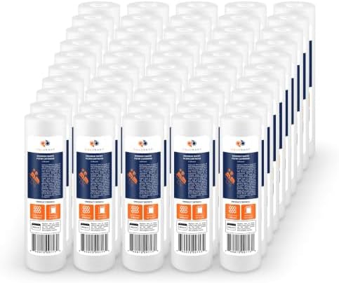 Aquaboon 5 Micron 10 x 2.5 Sediment Water Filter Replacement - 50 Pack by Aquaboon