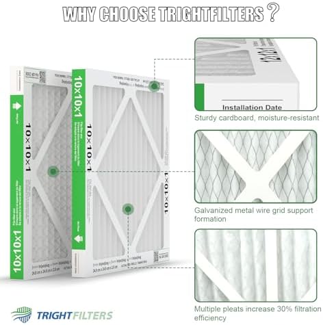 TRIGHTFILTERS 10x10x1 Air Filter 6 Pack, MERV 8 Filter Replacement - Image 6