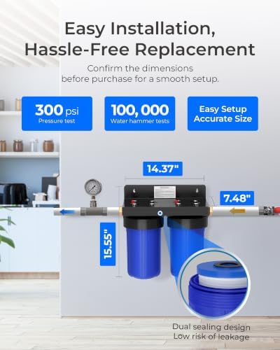 Waterdrop WHF21-PG 2-Stage Whole House Water Filter System, NSF/ANSI 372 - Image 4