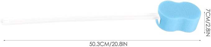 Long Handle Bathing Brush Soft Bristle Back Scrubber for Shower Ergonomic Body Cleaning Tool Convenient for Daily Use for Relaxing Baths Blue Color