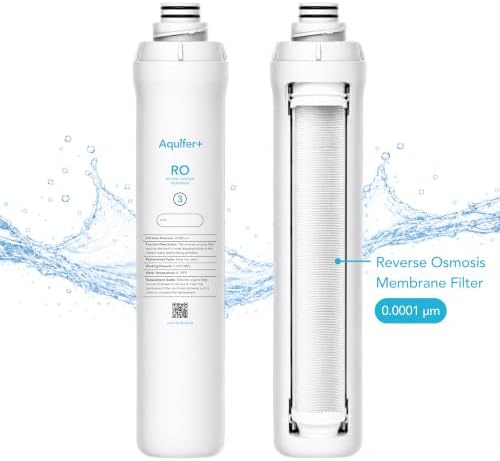 RO100ROPOT 4-Pack Water Filter Replacement Cartridge Set for Bluevua RO100ROPOT, RO100ROPOT-UV pack of 4 Filters PP, CTO, RO Membrane, PCF Post & Carbon Filter Reverse Osmosis Water System Cartridges - Image 5