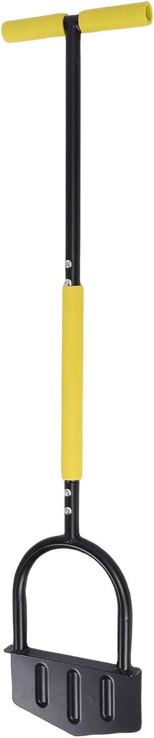 Lawn Edger Tool with T Handle, Stainless Steel Half Moon, Durable Garden Edging - Comfortable Grip, Ergonomic Design, Ideal for Sidewalks and Flower Beds