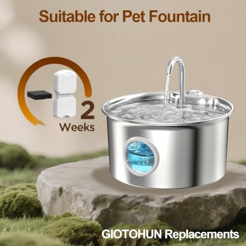GIOTOHUN Cat Water Fountain Filter Replacement: 16 Cat Fountain Filter - Image 2