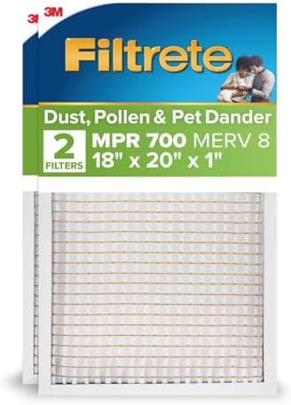 Filtrete 18x20x1 Air Filter, MERV 8, MPR 700, 2 HVAC Filters by Filtrete