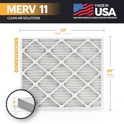 BNX TruFilter 20x23x1 Air Filter MERV 11 (4-Pack) - MADE IN USA - Allergen Defense Electrostatic Pleated Air Conditioner HVAC AC Furnace Filters for Allergies, Dust, Pet, Smoke, Allergy MPR 1200 FPR 7 - Image 2