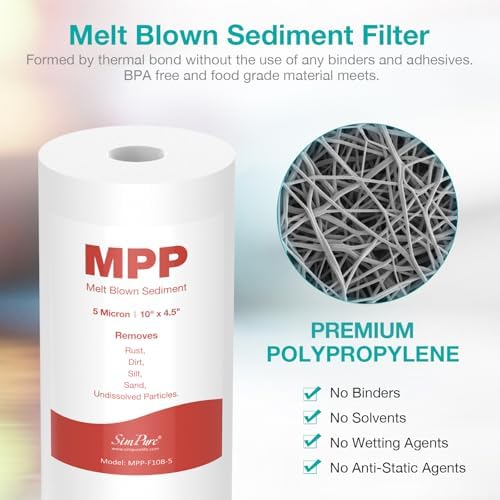 SimPure 5 Micron 10" x 4.5" Whole House Sediment Water Filter Cartridge - Image 3