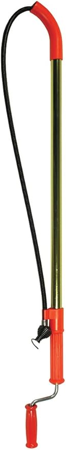 General Pipe Cleaners I-T6FL-DH Closet Auger, Professional 6' Flexicore Snake with Down Head for Unclogging Toilets