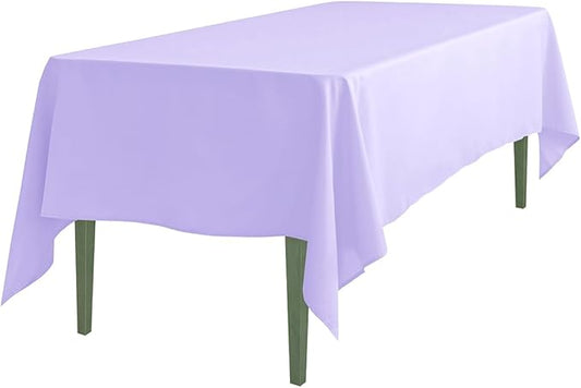 LinenTablecloth 60 x 102-Inch Rectangular Polyester Tablecloth Lavender