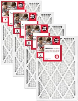 True Blue 18x20x1 MERV 11 Allergen Air Filter (4-Pack) | Electrostatic Pleated HVAC Furnace Air Filter | Replacement Filter for Home Use | Made in USA by TRUEBLUE