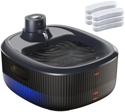 WOPET Wireless Dog Water Fountain for Large Dogs, 6L/205oz Dog Water Bowl Dispenser with 5000mAh Battery Operated, W600 Pro Cordless Pet Fountain for Dogs&Cats with Motion Sensor, Ultra Quiet Pump by WOPET