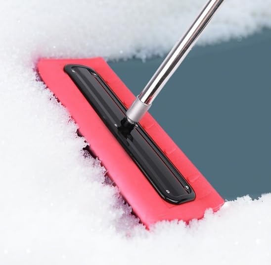 Roof Rake Snow Removal Tool, Snow Rake for House Roof, Adjustable Telescoping Snow Roof Rake, Foam Head Roof Snow Rake, Winter Cleaning Accessory, Rake Tool for Driveway Roof (2.8m)