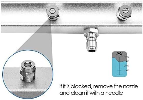 High Pressure Washer Cleaner 7 Nozzle Road Cleaning Tool, 4000 Road Cleaning Machine