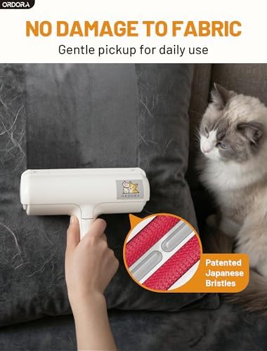 ORDORA Pet Hair Remover Roller, Reusable Lint Roller for Dog and Cat Hair | Portable Pet Hair Roller with Large Fur Bin for Couches, Bedding, Car, Rugs & Furniture, No Refills or Batteries, Pet Homes - Image 5