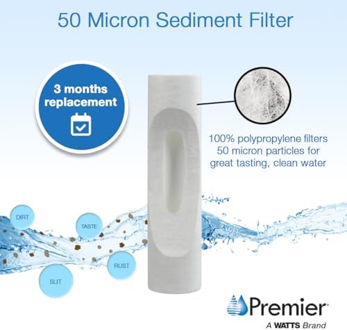 IPW Industries Inc. - Whole House Water Filter Replacement Cartridge, 50-Micron Poly-Spun Sediment Filtration System for Home Water - Watts Premier, 5 Pack - Image 2