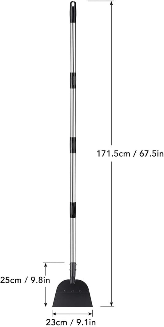 Snow Shovel, Flat Shovel, Heavy Duty Steel Snow Ice Shovel, Ice Scraper Tool for Driveway, Garden Cleaning Scraper, Ice Scraper for Road Outdoor Garden Lawn Cleaning