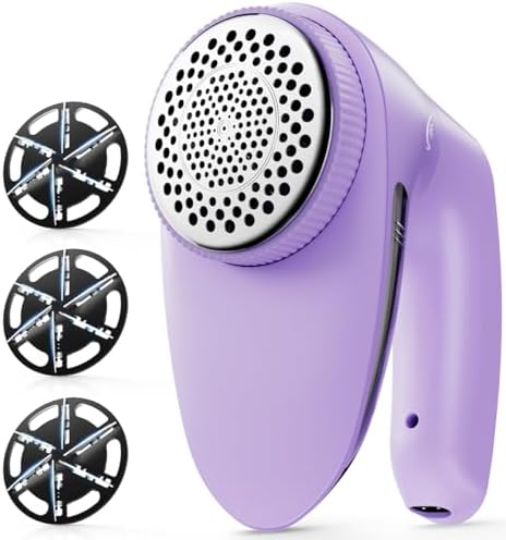POPCHOSE Fabric Lint Shaver, 6-Leaf Blades & 2 Speed, Rechargeable | Lint Remover for Clothes, Sweater Shavers to Remove Pilling, Electric Lint Remover for Couch, Furniture, Fuzz by Popularchoicesfromhere