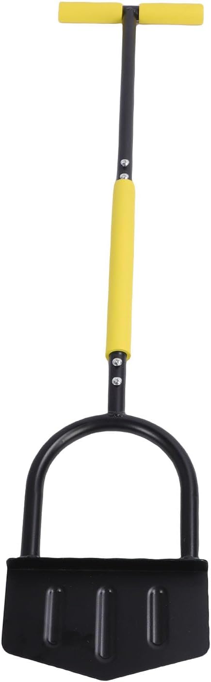 Lawn Edger Tool Stainless Steel Half Moon Blade with T Handle, Durable Anti Rust, Ergonomic Design - Versatile Garden Tool for Walkways and Flower Beds
