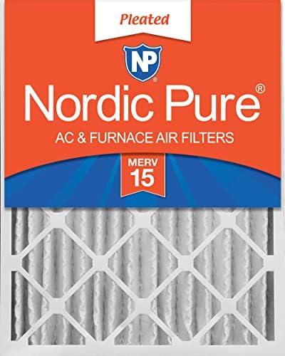 Nordic Pure 20x20x4 Pleated MERV 15 Air Filter 1 Pack by NordicPure