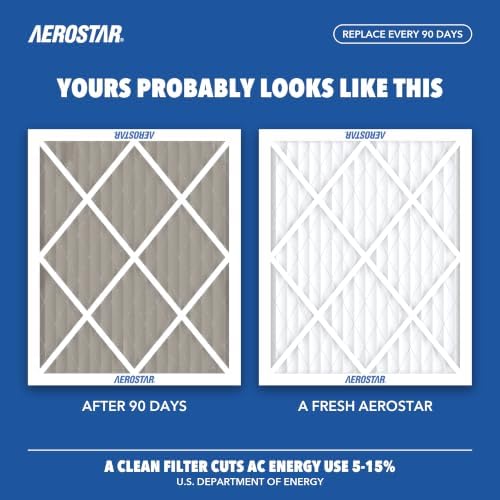 Aerostar Air Filter 21 1/2 x 23 1/2 x 1 MERV 8 Furnace Filter, 12 Pack - Image 4