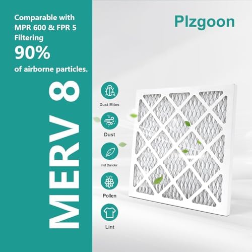 10x10x1 Air Filter MERV 8 Pleated, 4-Pack for AC & Furnace, MPR 600 - Image 3