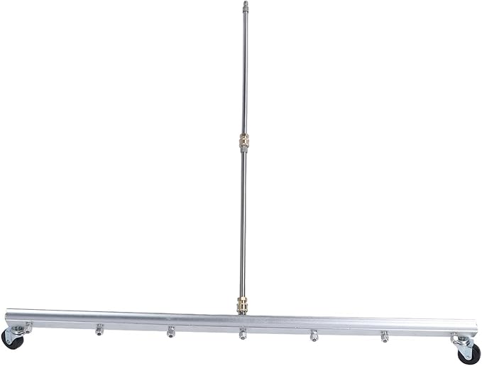 Pressure Washer Broom 39.37 Inch Extension Rod Stainless Steel Cleaner Quick Connect for Driveways Patios Undercarriages Commercial Residential Use (for Floor)