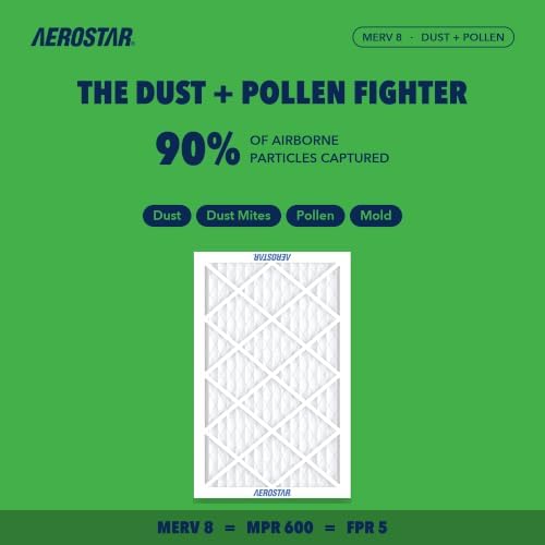 Aerostar Air Filter 13 x 21 1/2 x 1 MERV 8 Furnace Filter, 4 Pack - Image 3