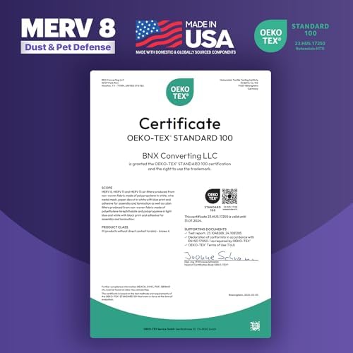 BNX TruFilter 20x23x1 Air Filter MERV 8 (2-Pack) - MADE IN USA – Dust & Pet Defense Electrostatic Pleated Air Conditioner HVAC AC Furnace Filters for Dust, Pet, Mold, Pollen MPR 600 – 700 & FPR 5 - Image 6