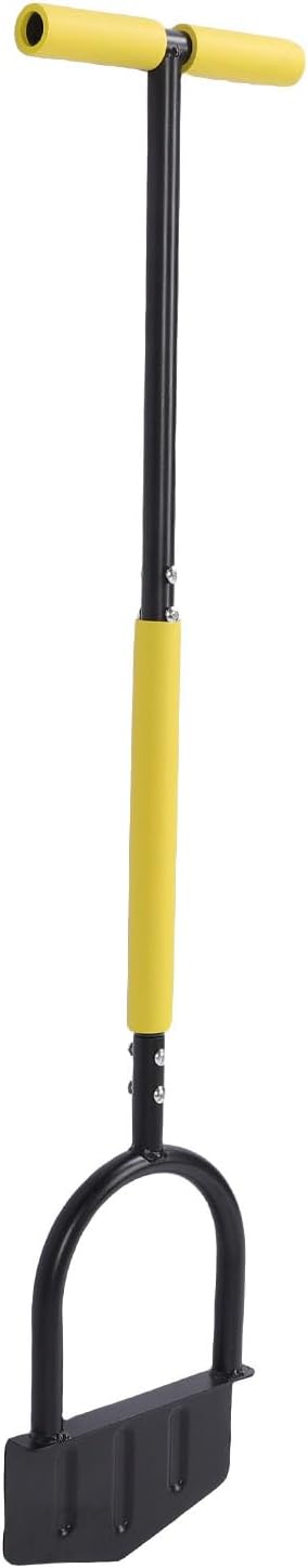 FTVOGUE Stainless Steel Lawn Edger T Handle with Comfortable Grip, Sturdy and Easy Handling, Versatile and Practical for Cleaning Sidewalks, Driveways, Gardens, Flower Beds