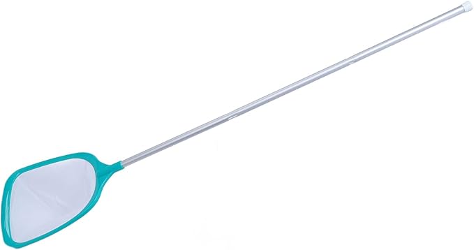 Pool Skimmer Net with Telescopic Pole, Fine Mesh for Debris, Adjustable 3 Section Handle, Sturdy Pond and Pool Cleaning Tool