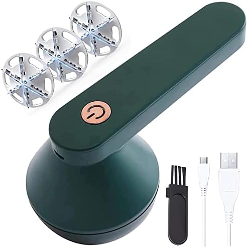 Rechargeable Lint Remover for Clothes - Electric Lint Shaver and Fabric Shaver, Portable & Efficient, Ideal for Sweaters, Blankets, Upholstery (Green) by Unknown