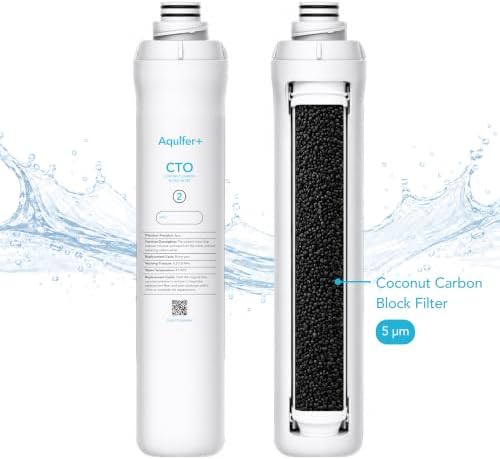 RO100ROPOT 4-Pack Water Filter Replacement Cartridge Set for Bluevua RO100ROPOT, RO100ROPOT-UV pack of 4 Filters PP, CTO, RO Membrane, PCF Post & Carbon Filter Reverse Osmosis Water System Cartridges - Image 4