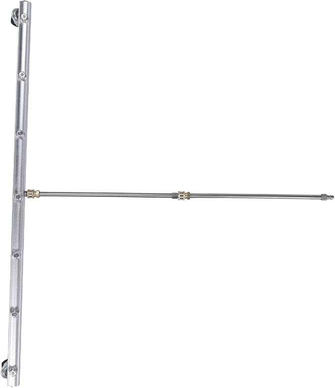 Pressure Washer Broom 39.37 Inch Extension Rod Stainless Steel Cleaner Quick Connect for Driveways Patios Undercarriages Commercial Residential Use (for Undercarriage Cleaner)