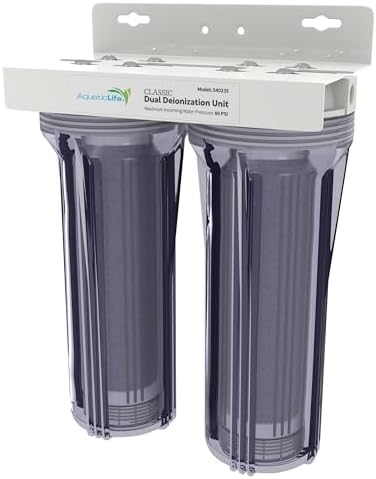 Aquatic Life Color Changing Deionization DI Resin for Hydroponic Reverse Osmosis Water Filter System RO Filtration Unit, Double Canister by AQUATICLIFE