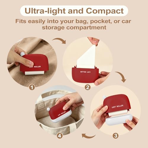 8 Roller Refills for Disposable Mini Lint Roller | Refillable, Portable - Image 6