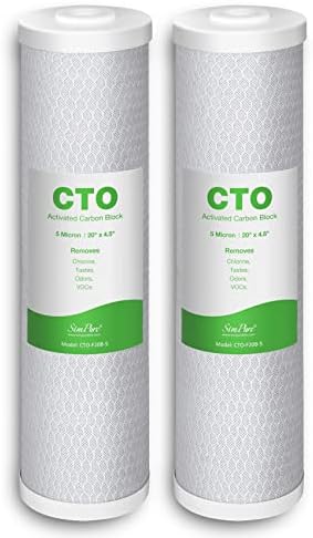 SimPure 5 Micron 20" x 4.5" CTO Carbon Whole House Water Filter Cartridge by SimPure_Water