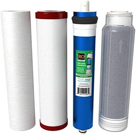 AquaticLife 10 in RO/DI Filter Kit, 100 GPD, Carbon Plus by AQUATICLIFE