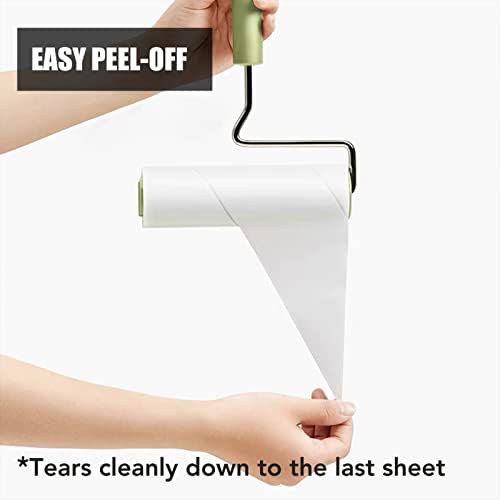 Extra Sticky Large Surface Lint Roller, 6.3''Wide Roller for Pet Hair | Long Handle Lint Remover for Couch, Furniture, Clothes, Dog & Cat Hair Remover (1 Roller + 360 Sheets) - Image 5