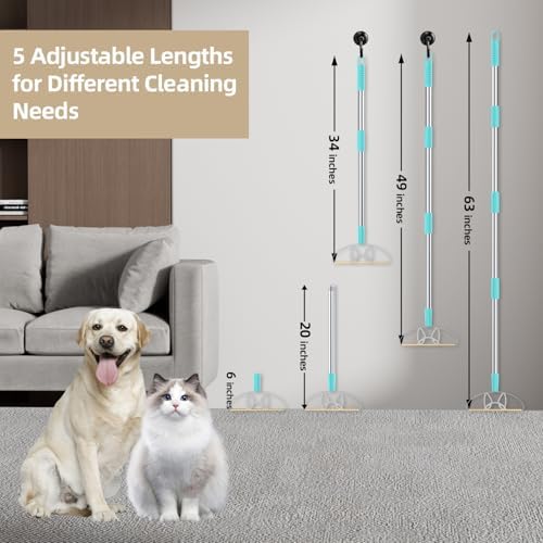 63‘’Ultra Long Heavy Duty Carpet Rake - Efficient Pet Hair Remover for Carpets, Rugs & Furniture, Deep Cleaning Carpet Scraper, Durable Home Use Tool by LINTPLUS - Image 4