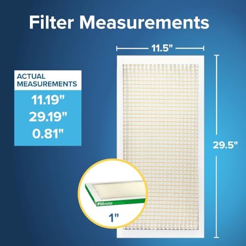 Filtrete 11.5x29.5x1 in. Air Filter, MERV 8, MPR 700, 4 HVAC Filters - Image 2