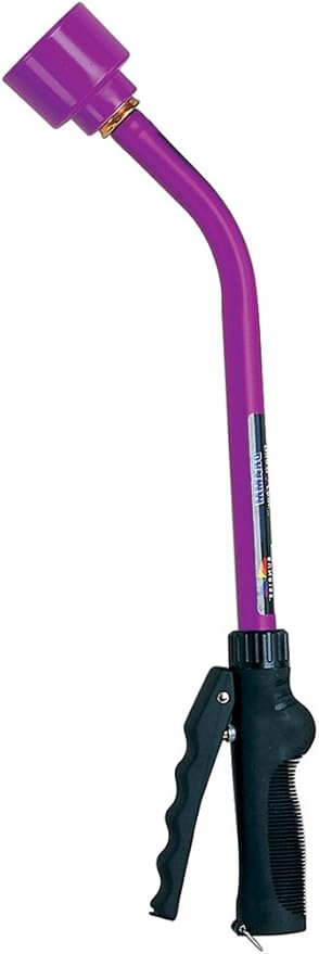 Dramm Touch-N-Flow Rain Wand – 16” Long, Berry – Full Watering Flow with Trigger-Style Shut-Off Valve & Lock – High-Flow, Gentle Spray for Gardens, Hanging Baskets & Flowerbeds